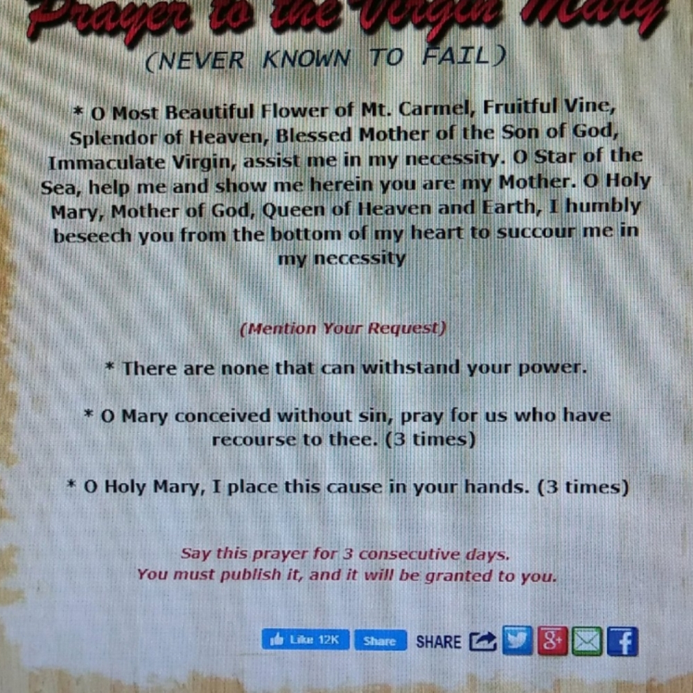 Free Novena to Mary